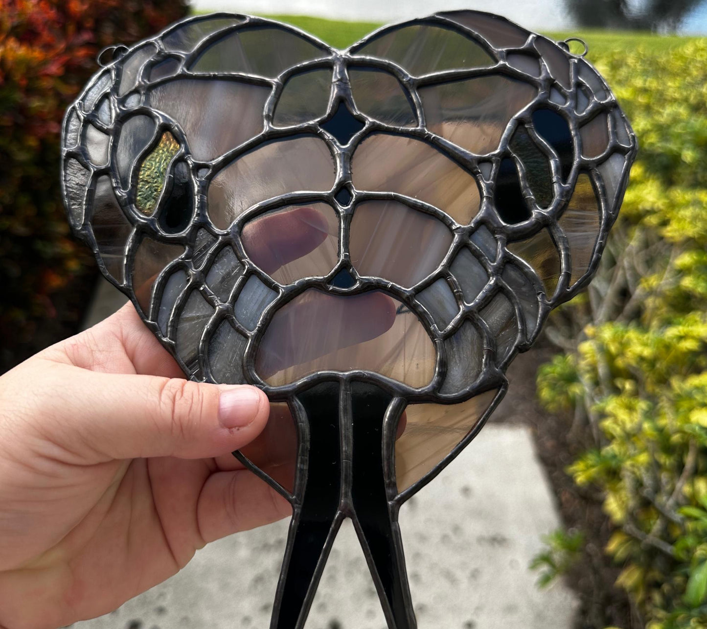 The Head of the Snake Stained Glass– Gothic Wall Hanging Statement Piece or Captivating One-of-a-Kind Window Sun Catcher
