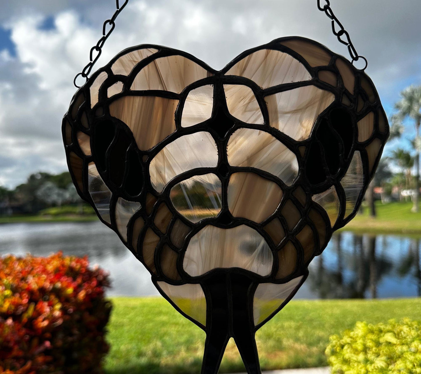 The Head of the Snake Stained Glass– Gothic Wall Hanging Statement Piece or Captivating One-of-a-Kind Window Sun Catcher