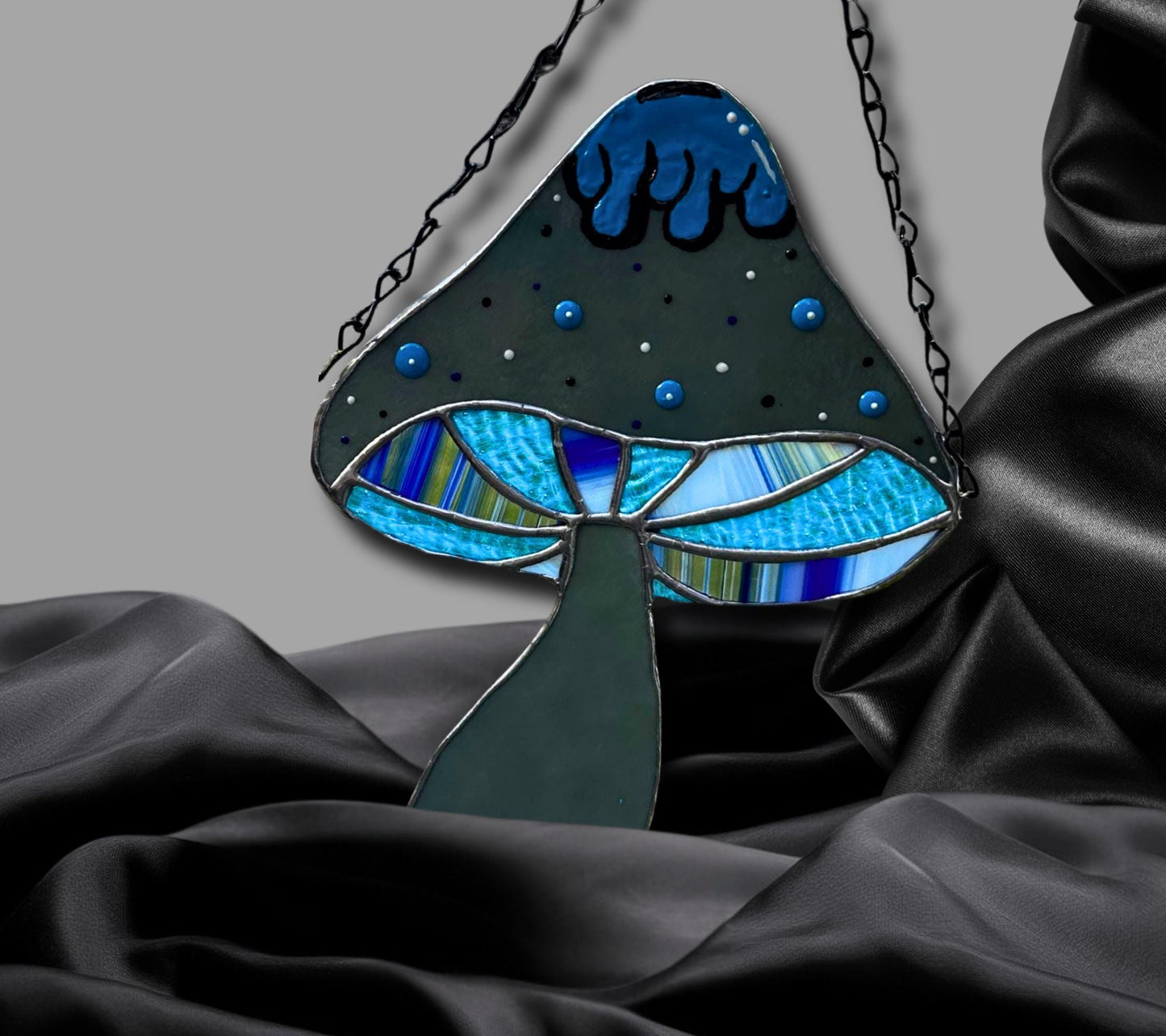 Cupcake Mushroom Stained Glassโ Gothic Wall Hanging Statement Piece or Captivating One-of-a-Kind Window Sun Catcher