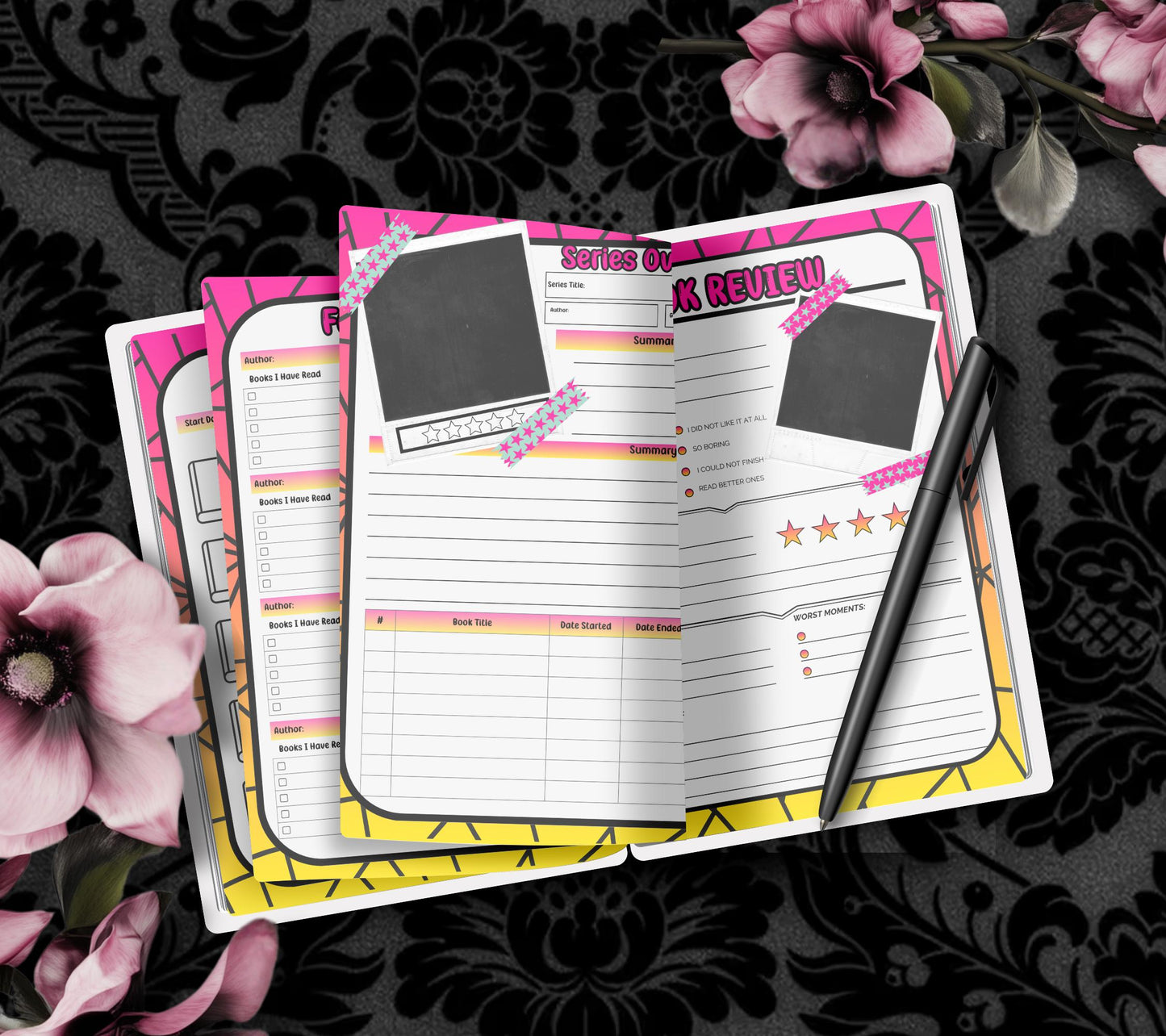 Spooky Reading Journal, Journal Your Favorite Book Reviews, Perfect Gift for Book Lovers and Readers