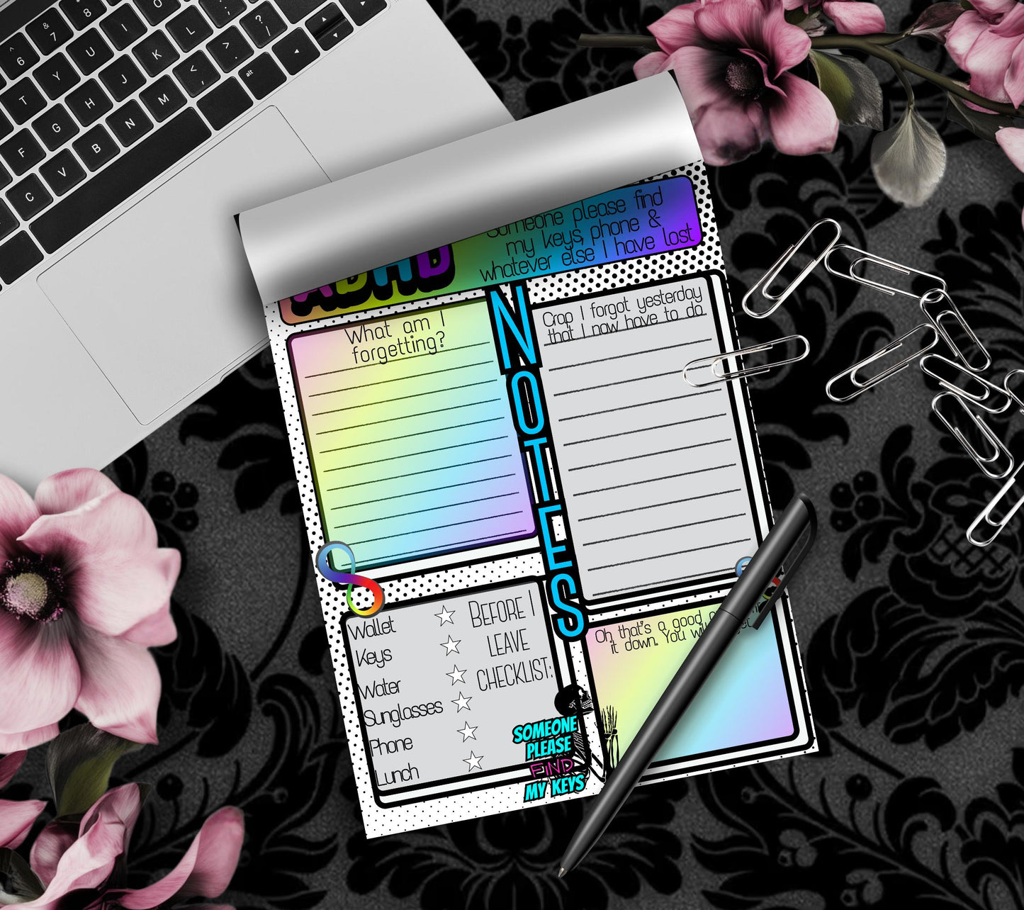 ADHD Humor Notepad: Neuro Spicy Checklist, Funny Gift
