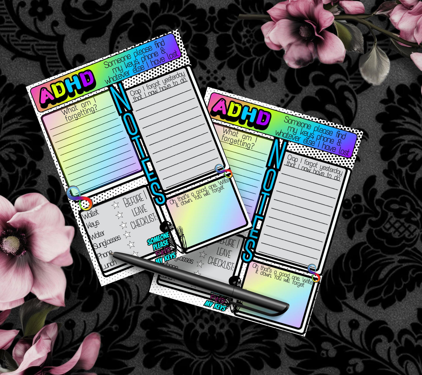 ADHD Humor Notepad: Neuro Spicy Checklist, Funny Gift