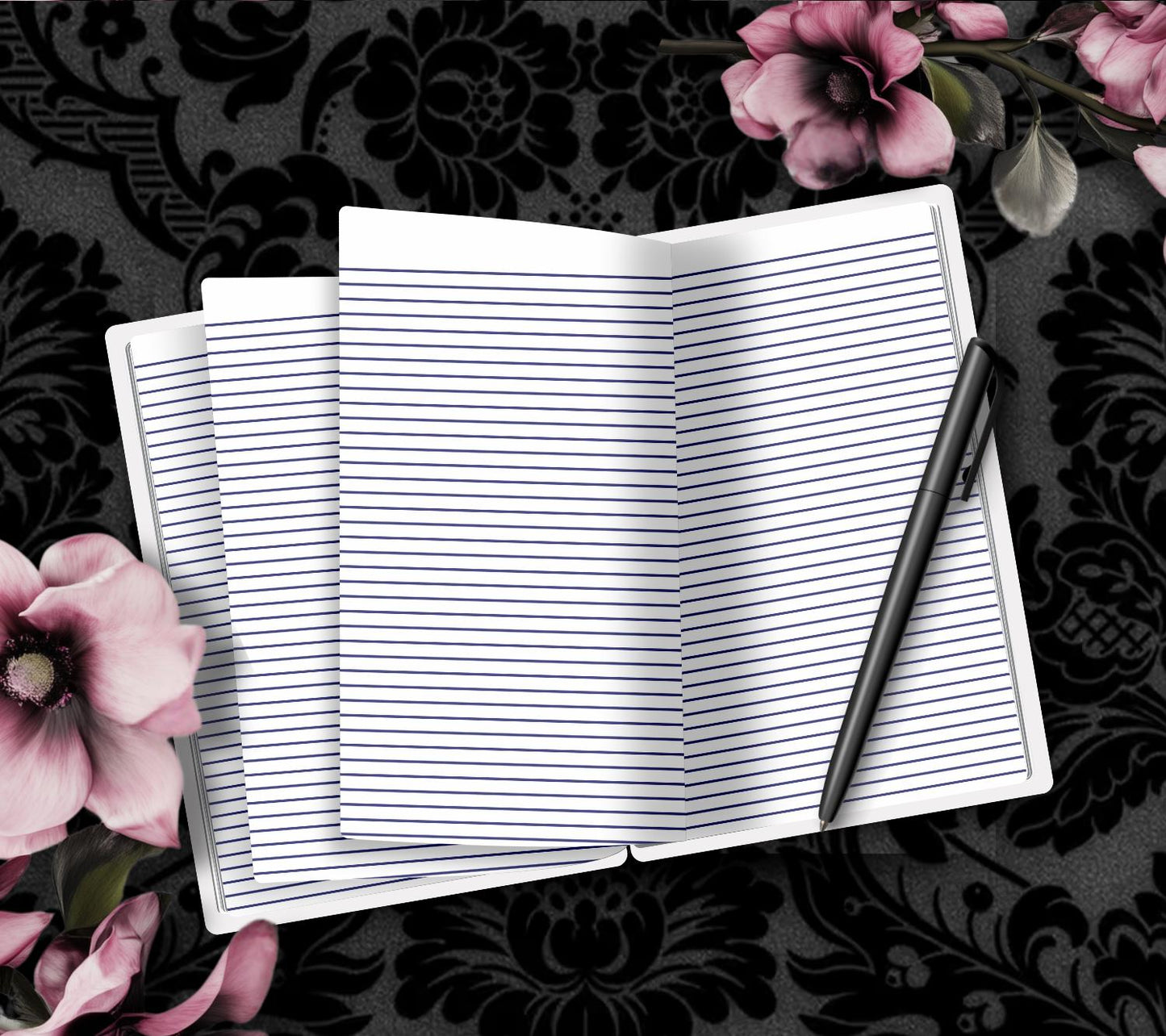 Queen Bee of the Dead Notebook- Hand Drawn– 160 Lined Pages for Daily Tasks and Notes