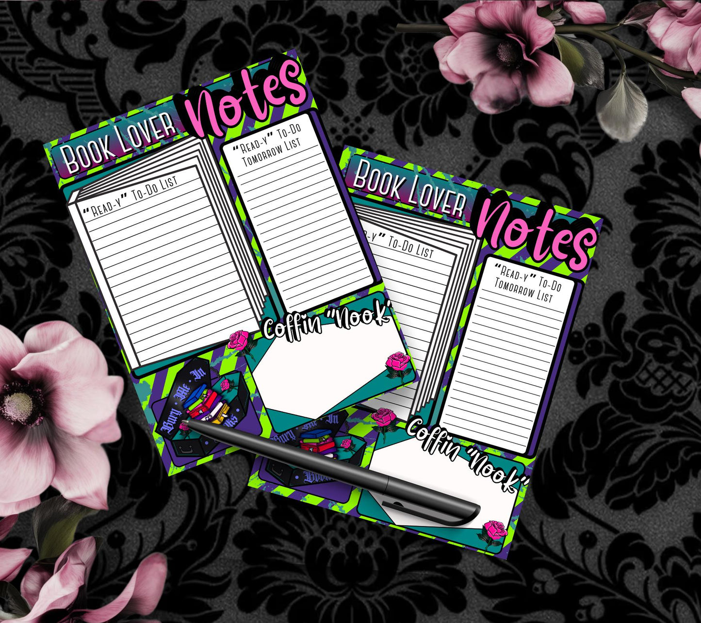 Dark Academia Notepad: Book Lover To-Do Lists, Coffin Nook - 50 Sheets