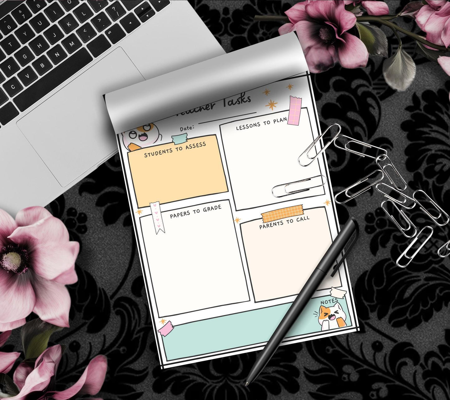 Mystery Notepad Bundle – 2 Gothic Tear-Off Notepads for the Price of 1 | Surprise Stationery Set for Alt, Spooky & Fun Vibes