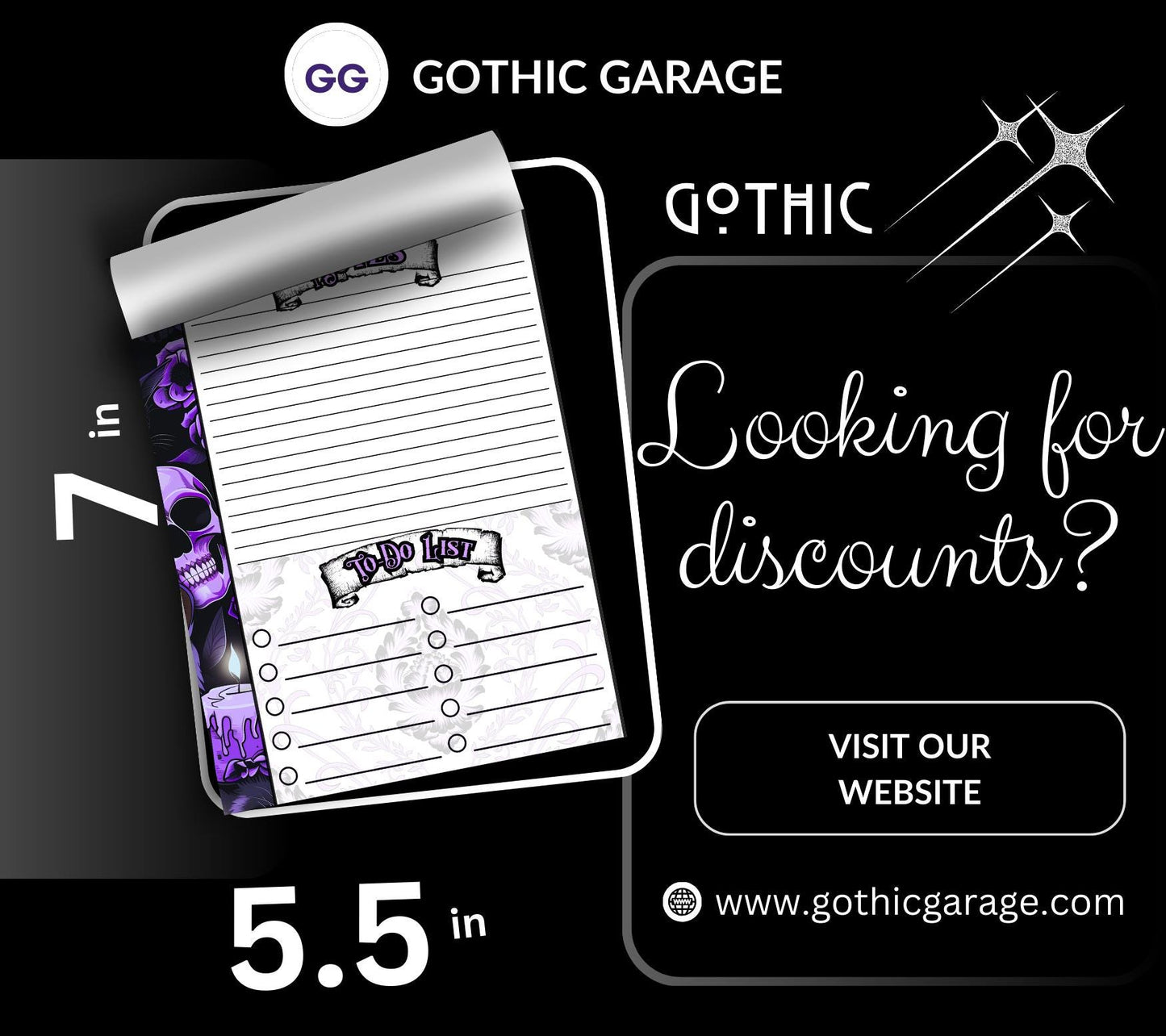 Mystery Notepad Bundle – 2 Gothic Tear-Off Notepads for the Price of 1 | Surprise Stationery Set for Alt, Spooky & Fun Vibes