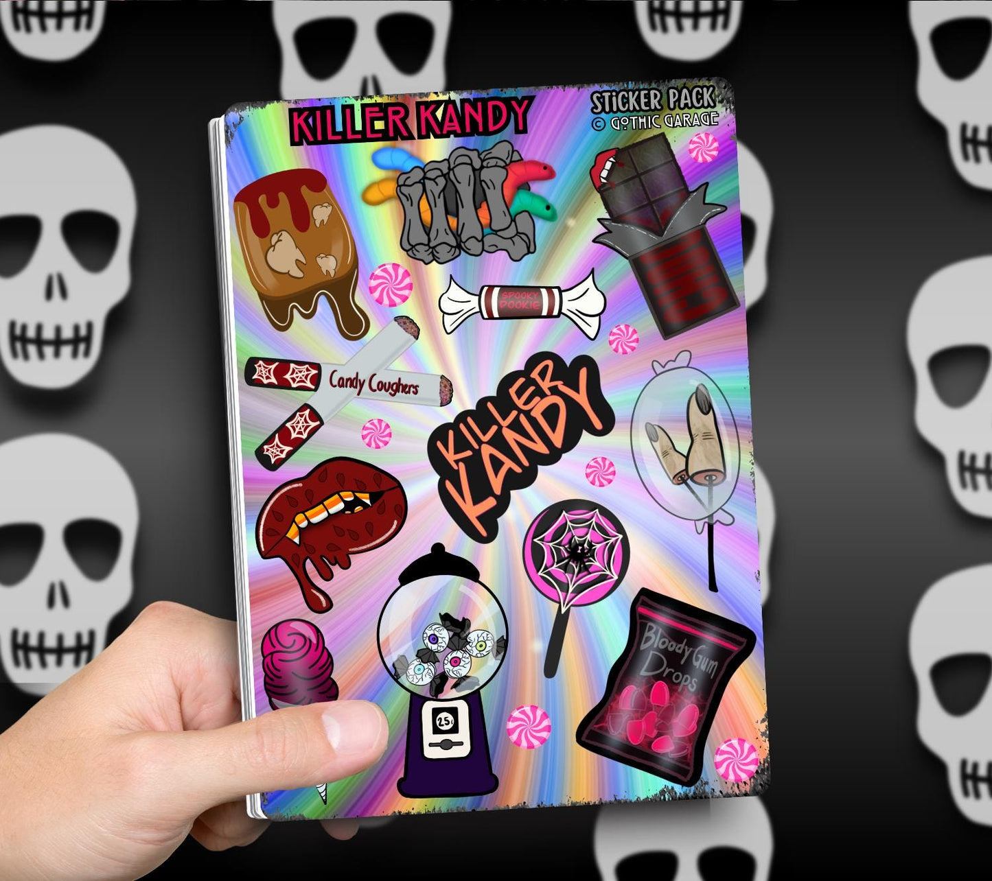 Killer Kandy Sticker Sheet – Sinister Sweets for Your Spooky Cravings
