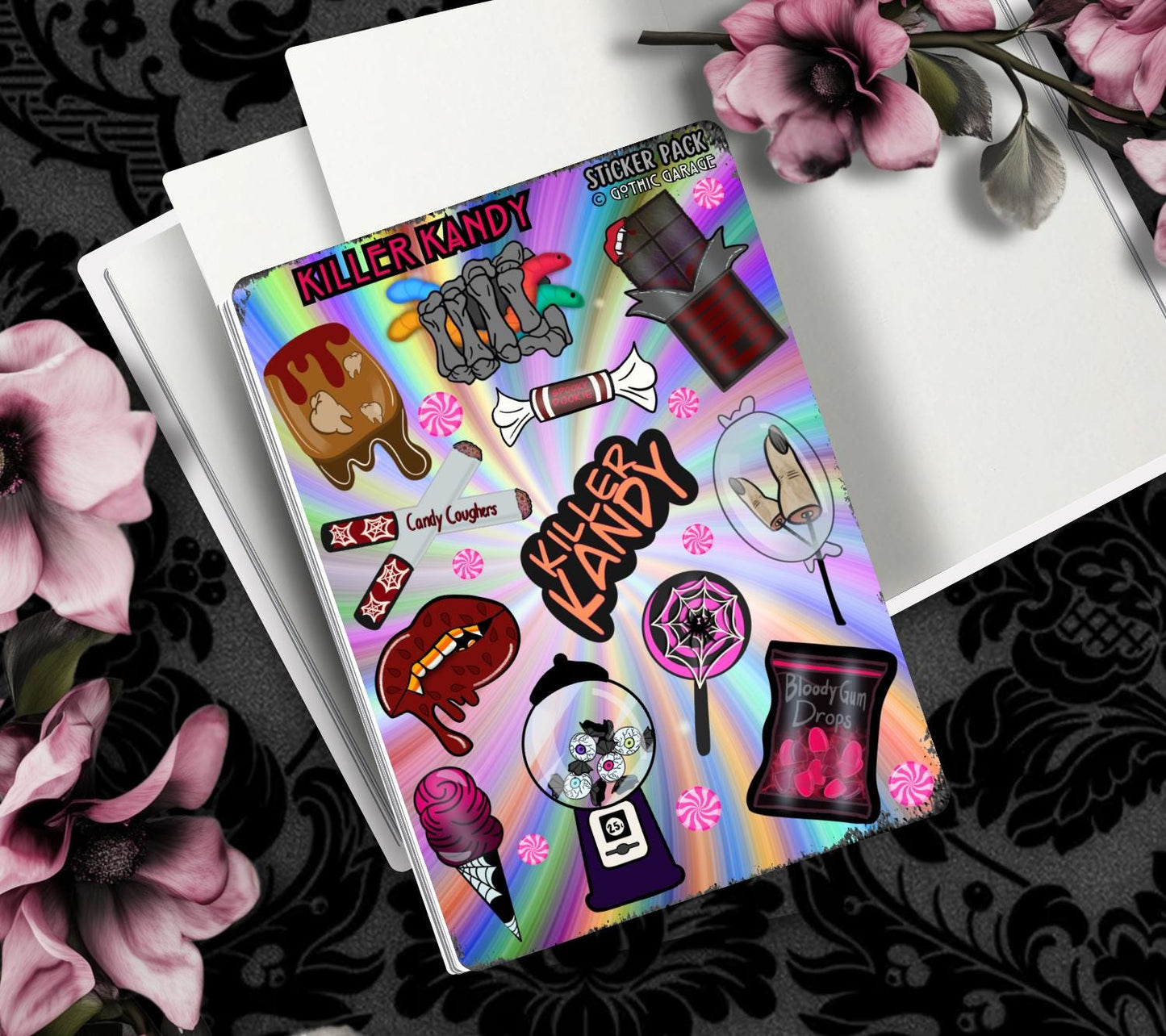Killer Kandy Sticker Sheet – Sinister Sweets for Your Spooky Cravings