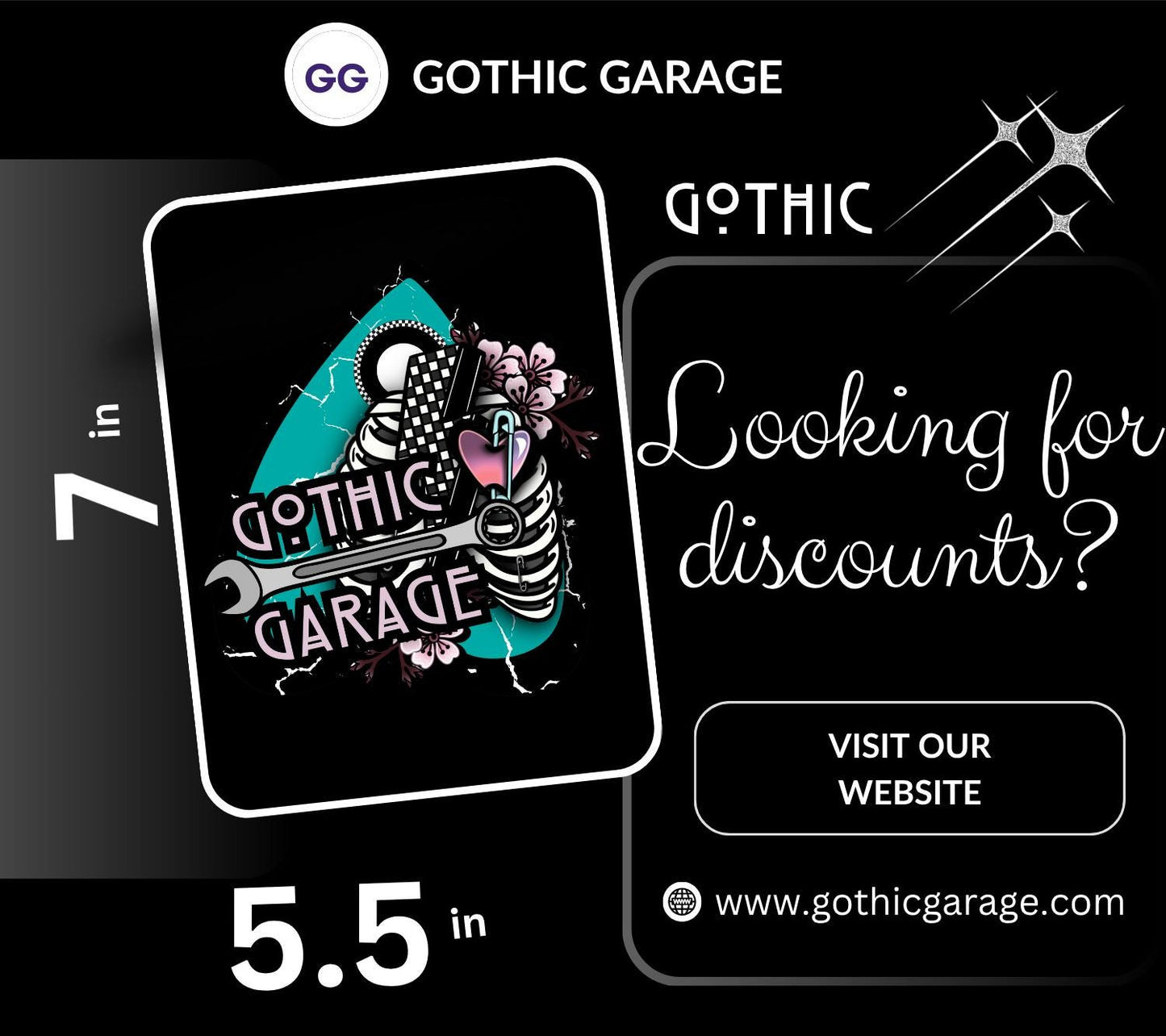 Gothic Study Tracker Notepad – Cute Pastel Skull Planner for Students & Procrastinators
