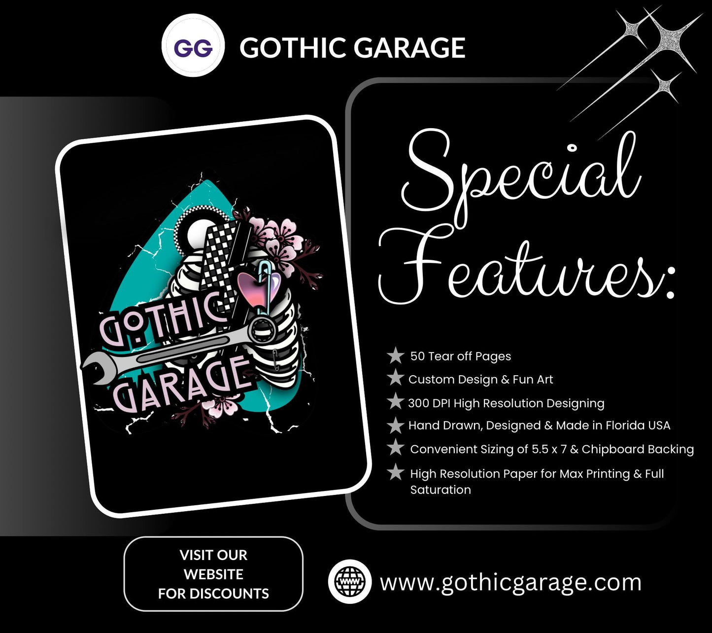 Personalized Teacher Notes Notepad – Custom Gothic Stationery Pad for Lesson Planning & Grading