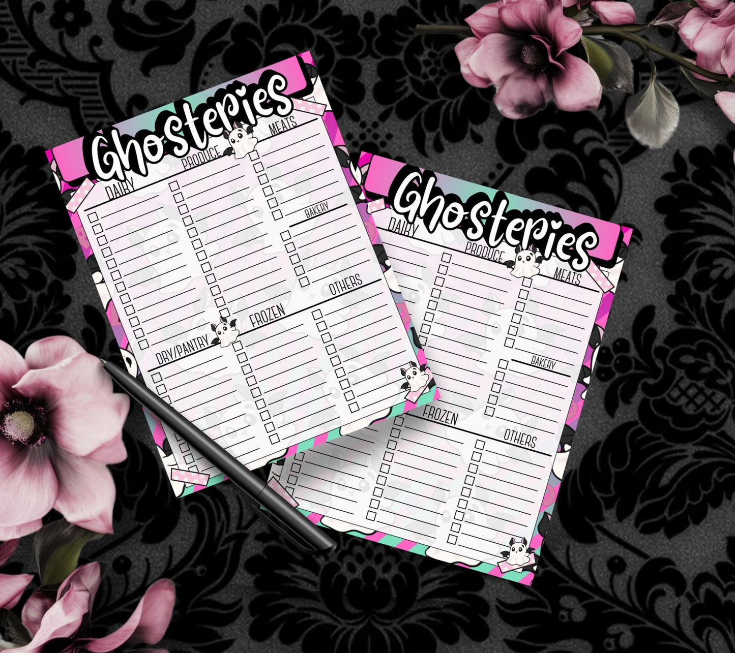 Ghosteries Spooky Grocery List Notepad: Gothic Shopping Checklist