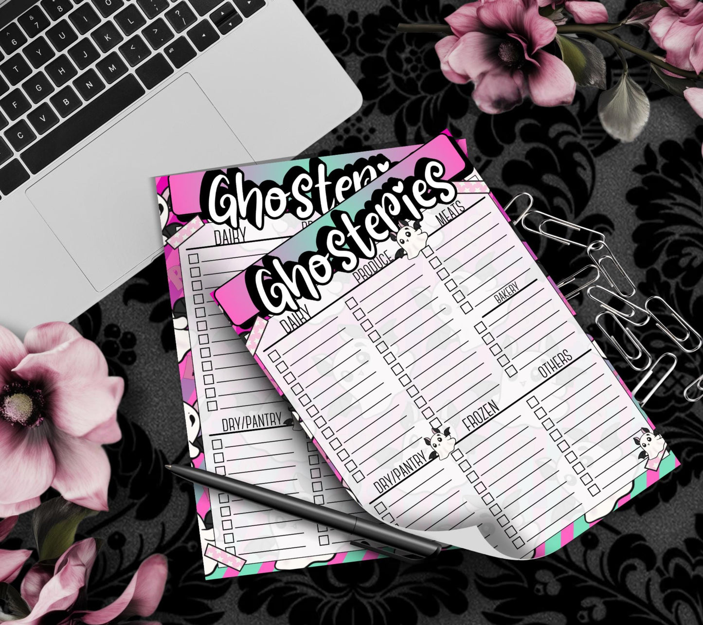 Ghosteries Spooky Grocery List Notepad: Gothic Shopping Checklist
