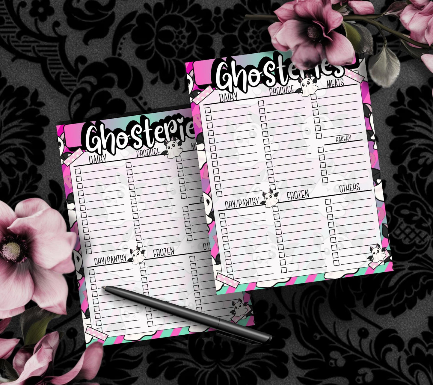 Ghosteries Spooky Grocery List Notepad: Gothic Shopping Checklist