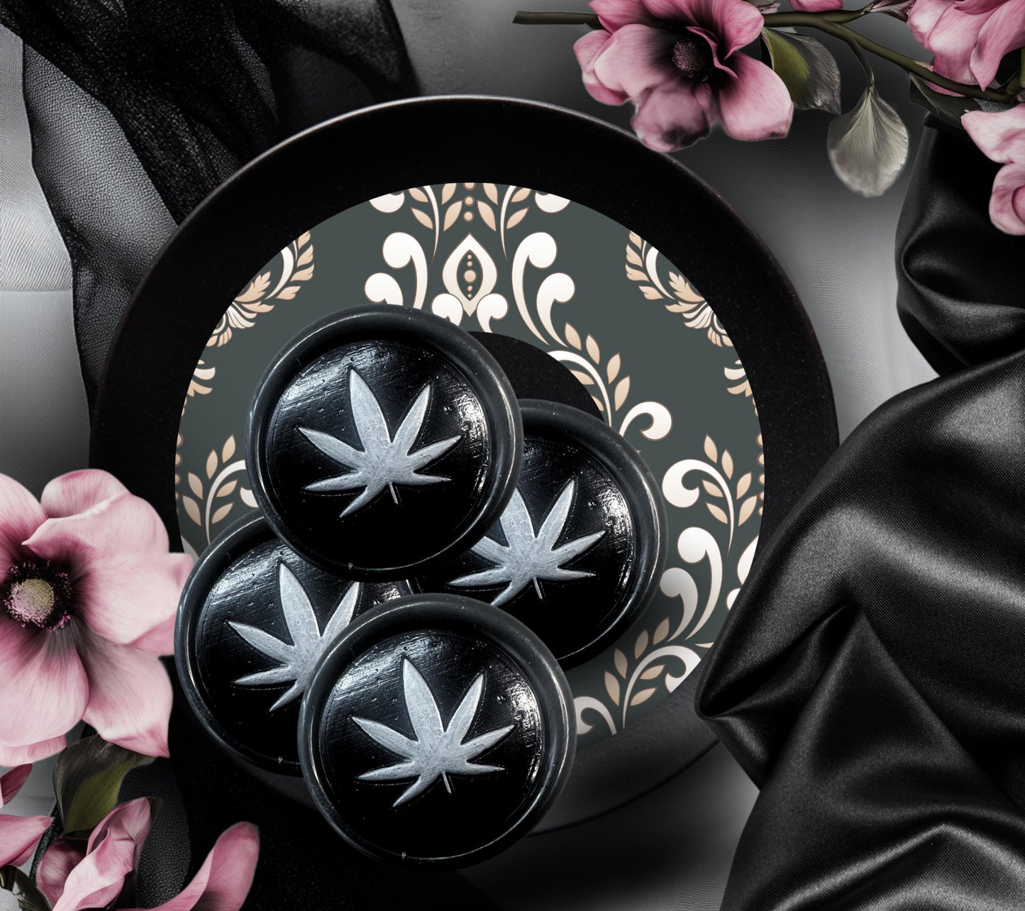 Cannabis Pot Leaf Wax Seal – Hand-Poured Adhesive Seal for Envelopes, Journals & Gifts