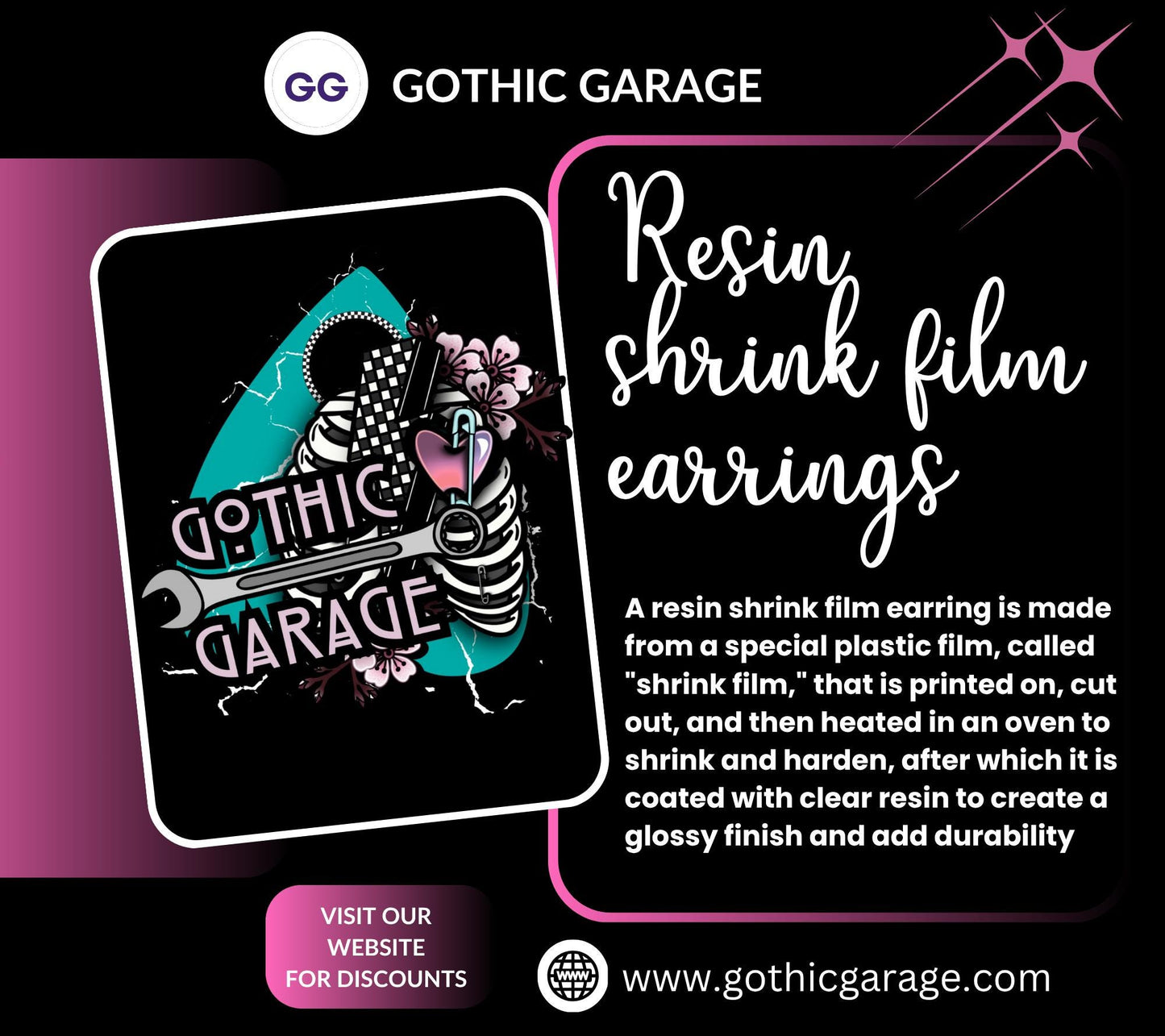Bat Wing Heart Earrings – Gothic Green Poison Heart Jewelry for Alt & Halloween Lovers
