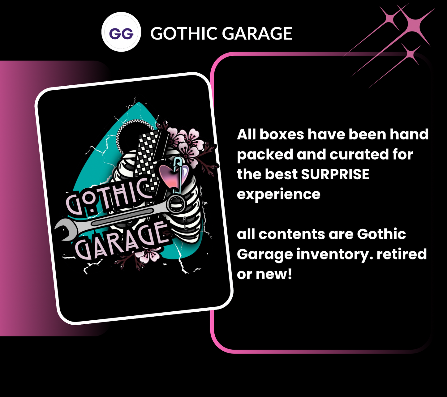 Surprise Goth Gift Box – Handpicked Gothic Accessories & Art Items