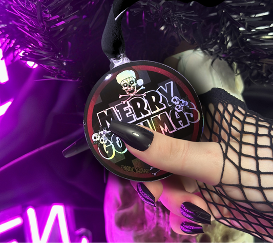 Merry Gothmas Ornament – Gothic Christmas Tree Decor for Alt Holiday Lovers and Horror Fans