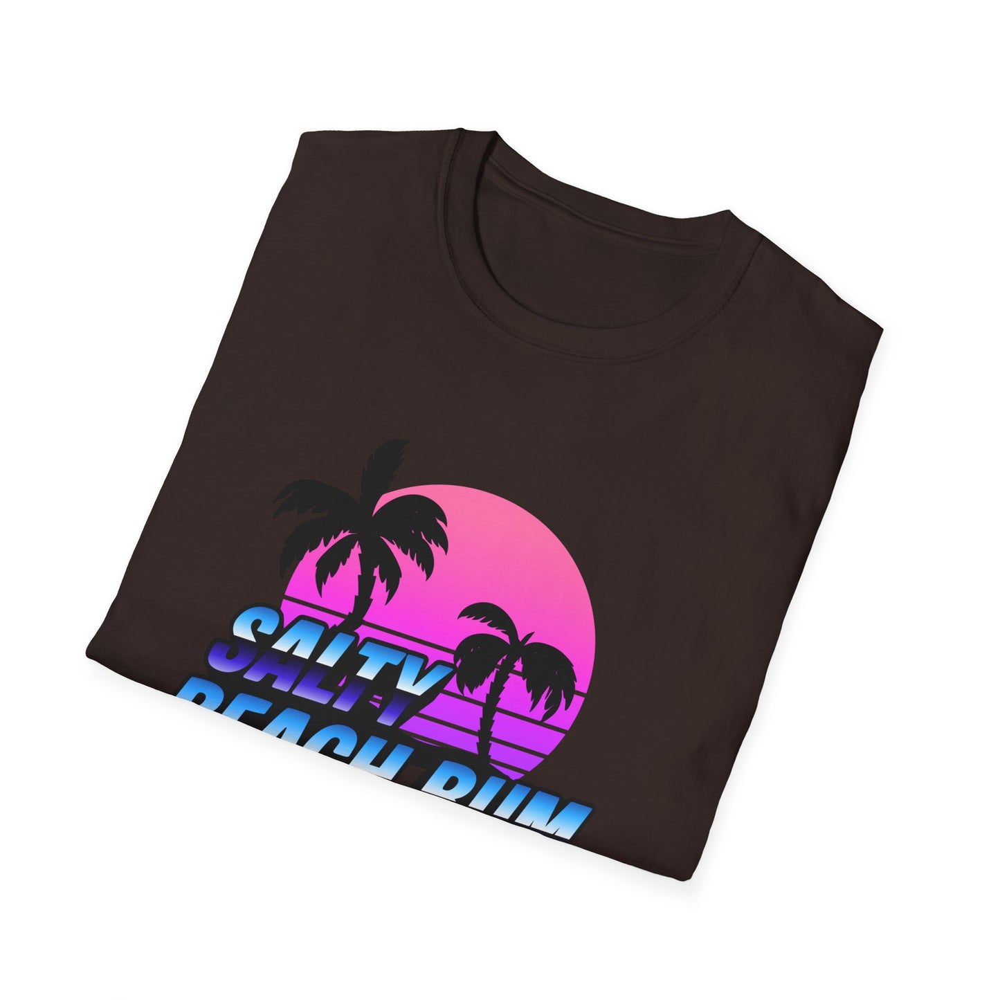 Salty Beach Bum T-Shirt | Retro Palm Sunset Graphic Tee