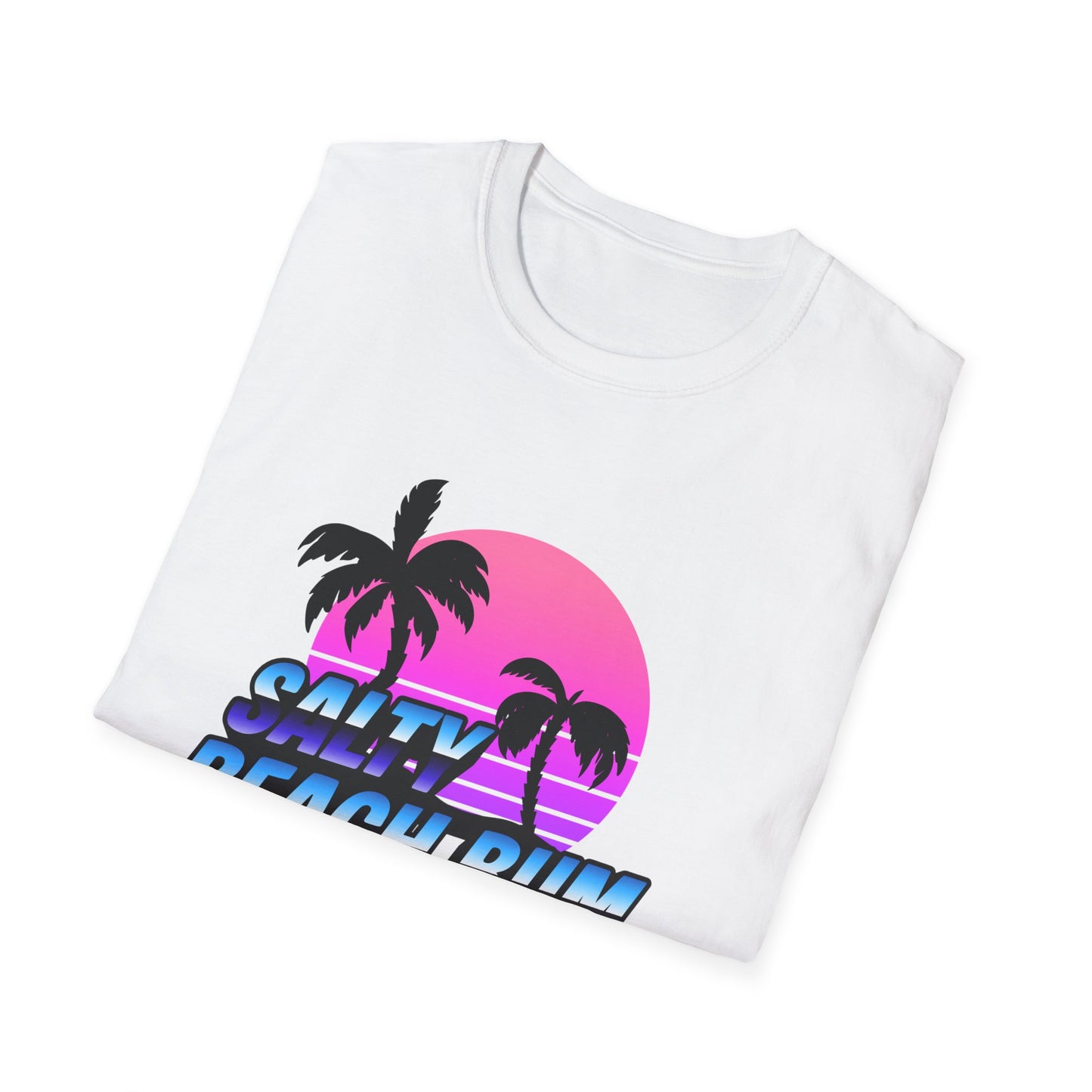 Salty Beach Bum T-Shirt | Retro Palm Sunset Graphic Tee