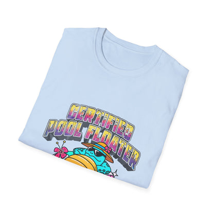 Certified Pool Floater T-Shirt | Retro Pool Turtle Graphic Tee