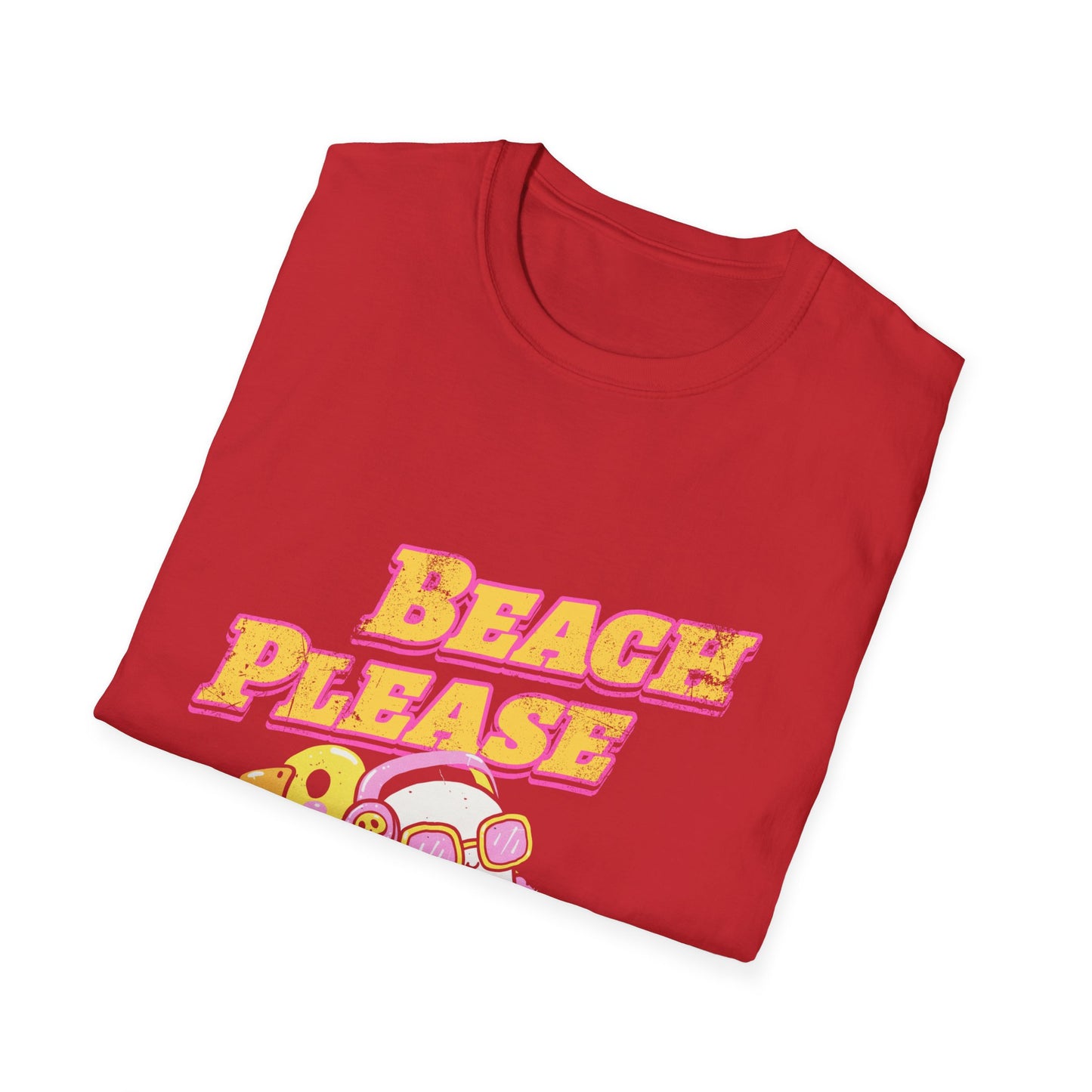 Beach Please T-Shirt | Retro Sunset Ghost Summer Design