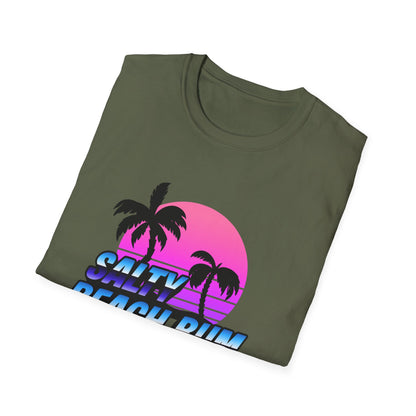 Salty Beach Bum T-Shirt | Retro Palm Sunset Graphic Tee