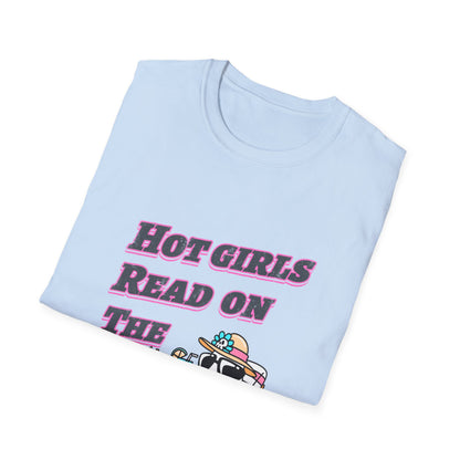 Hot Girls Read On The Beach T-Shirt | Funny Beach Reading Graphic Tee