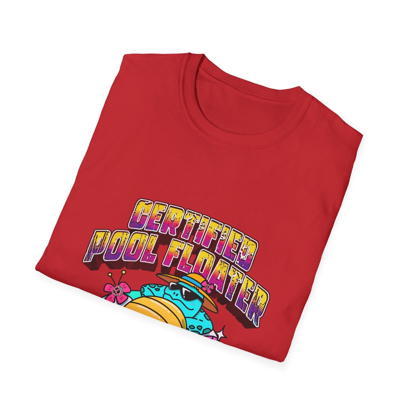Certified Pool Floater T-Shirt | Retro Pool Turtle Graphic Tee