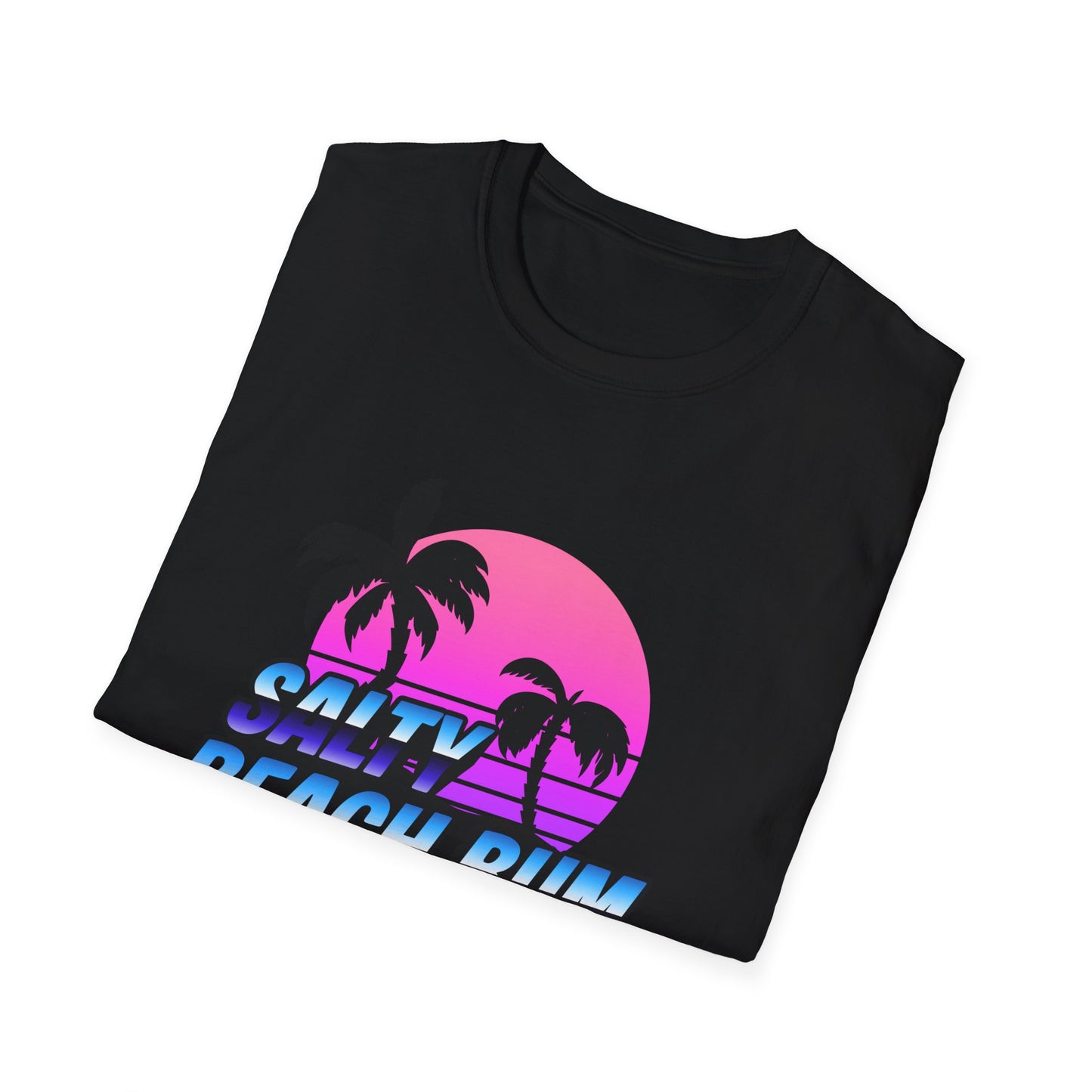 Salty Beach Bum T-Shirt | Retro Palm Sunset Graphic Tee