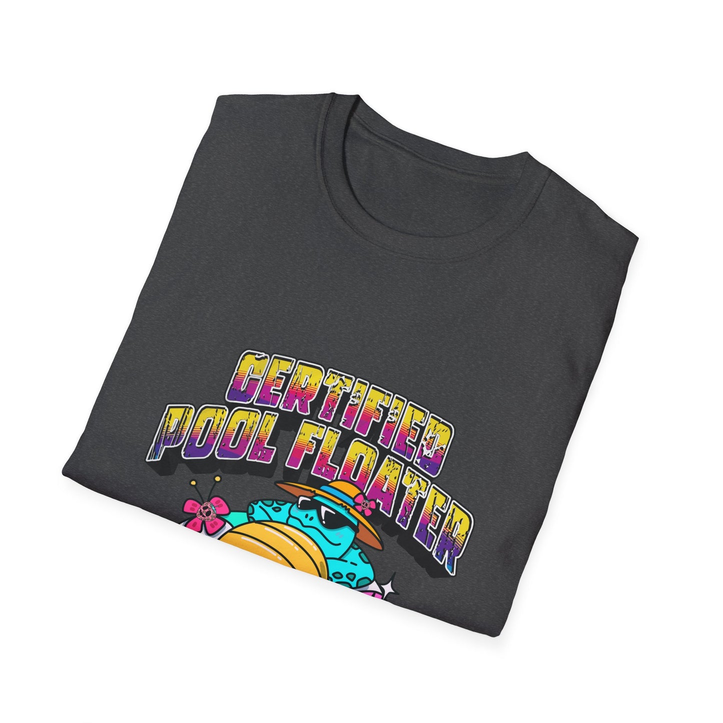 Certified Pool Floater T-Shirt | Retro Pool Turtle Graphic Tee