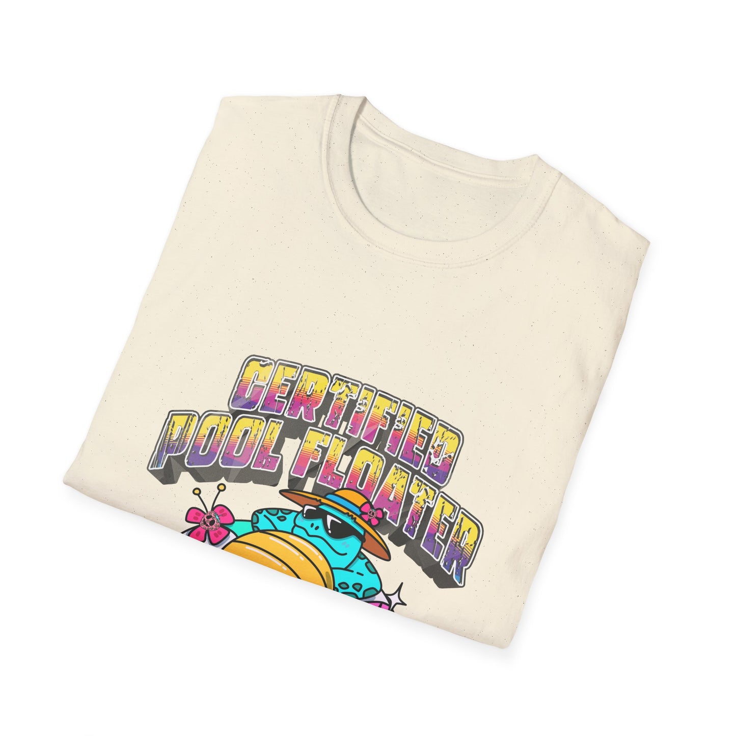 Certified Pool Floater T-Shirt | Retro Pool Turtle Graphic Tee