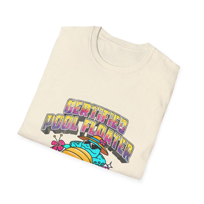 Certified Pool Floater T-Shirt | Retro Pool Turtle Graphic Tee