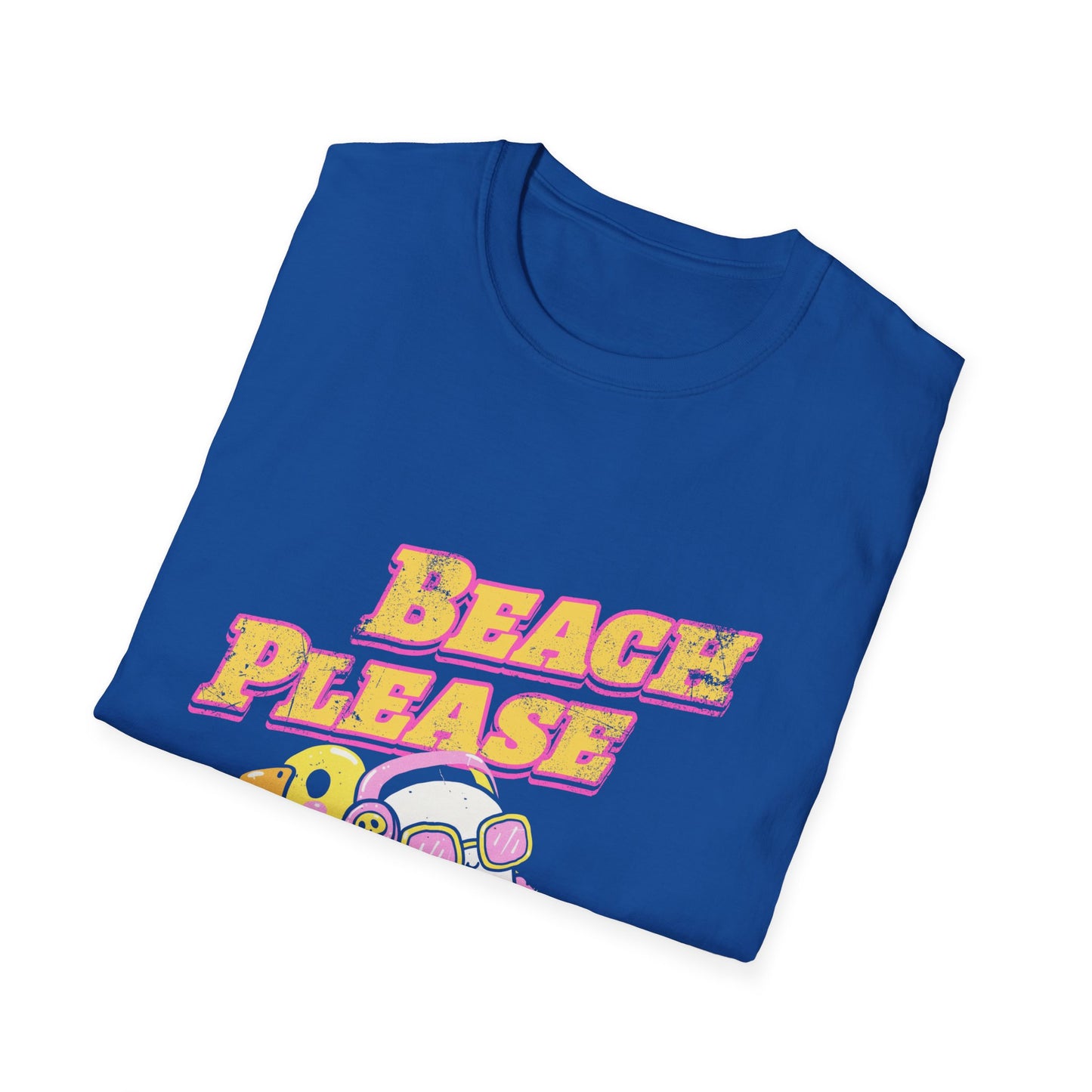Beach Please T-Shirt | Retro Sunset Ghost Summer Design