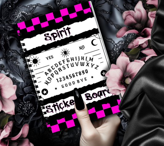 Retro Spirit Board Reusable Sticker Book, Gothic Vibe Sticker Album, Perfect Gift to Personalize for Goth Lovers & Sticker Collectors