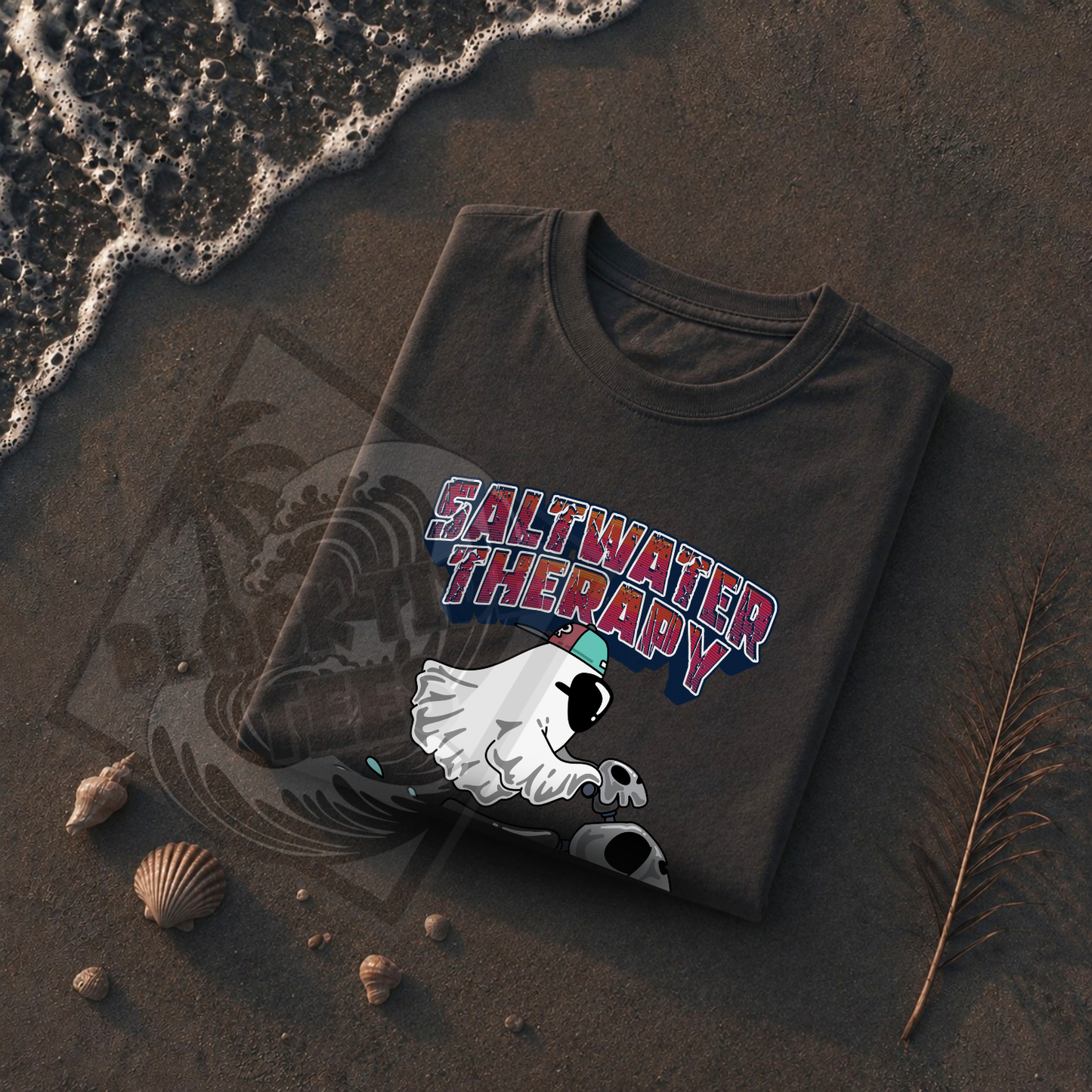 Saltwater Therapy T-Shirt | Beach Ocean Relaxation Graphic Tee