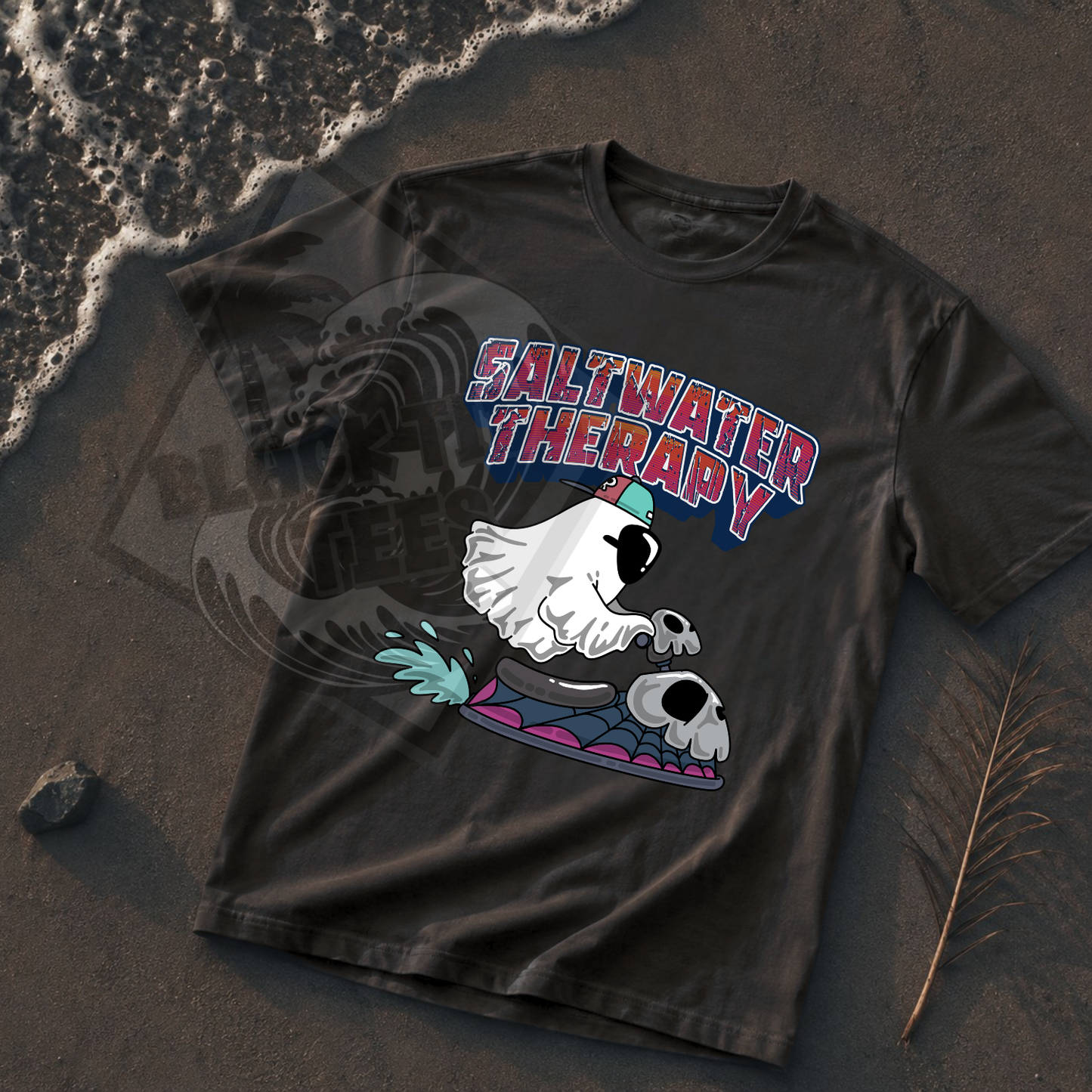 Saltwater Therapy T-Shirt | Beach Ocean Relaxation Graphic Tee