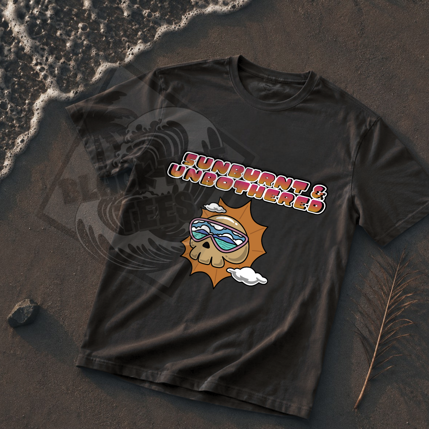 Sunburnt & Unbothered T-Shirt | Retro Sunglasses Sun Graphic Tee