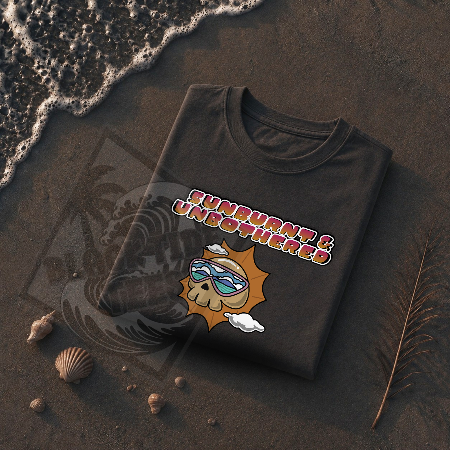 Sunburnt & Unbothered T-Shirt | Retro Sunglasses Sun Graphic Tee