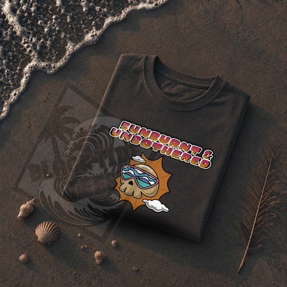 Sunburnt & Unbothered T-Shirt | Retro Sunglasses Sun Graphic Tee