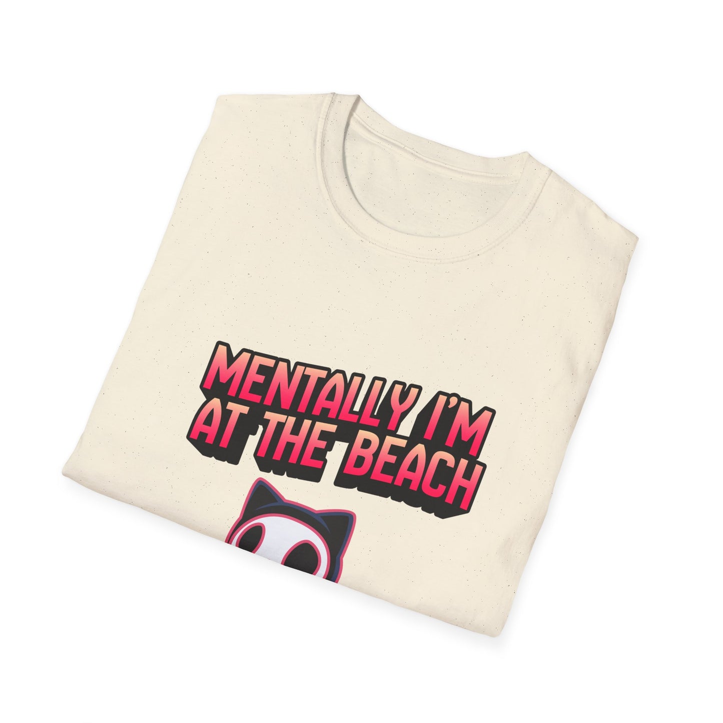 Mentally I'm at the Beach T-Shirt | Cat Graphic