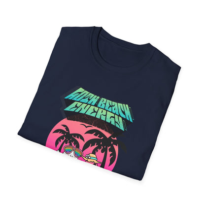 Goth Beach Ghost T-Shirt | Retro Sunset Palm Trees Graphic Tee