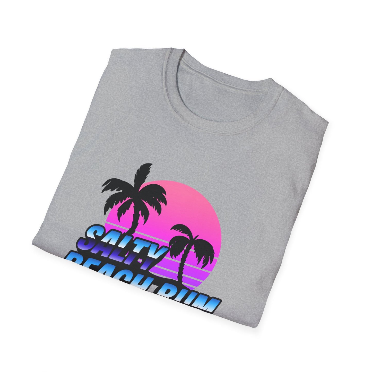 Salty Beach Bum T-Shirt | Retro Palm Sunset Graphic Tee