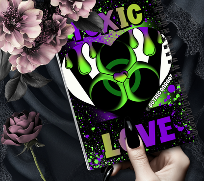 Toxic Love Reusable Sticker Book – Gothic Sticker Storage Album | 24 or 48 Page Collector Book