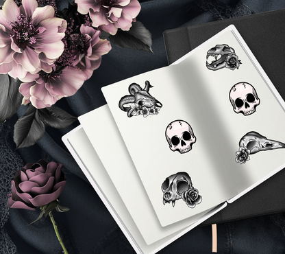 Voodoo Witching Reusable Sticker Book, Gothic Vibe Sticker Album, Perfect Gift to Personalize for Goth Lovers & Sticker Collectors