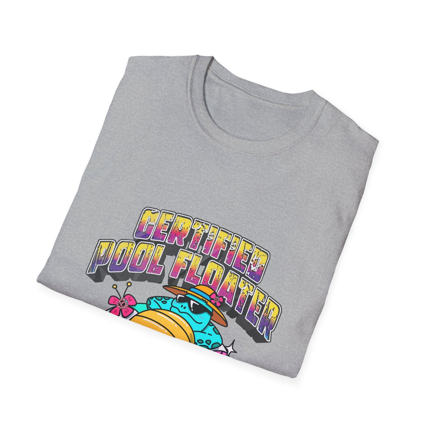 Certified Pool Floater T-Shirt | Retro Pool Turtle Graphic Tee
