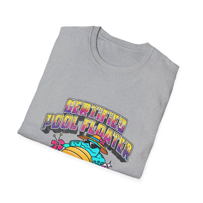 Certified Pool Floater T-Shirt | Retro Pool Turtle Graphic Tee