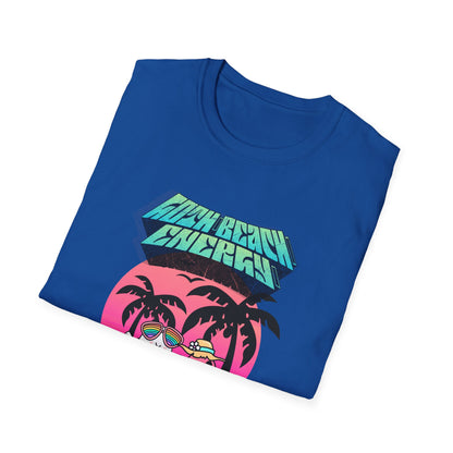 Goth Beach Ghost T-Shirt | Retro Sunset Palm Trees Graphic Tee