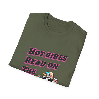 Hot Girls Read On The Beach T-Shirt | Funny Beach Reading Graphic Tee