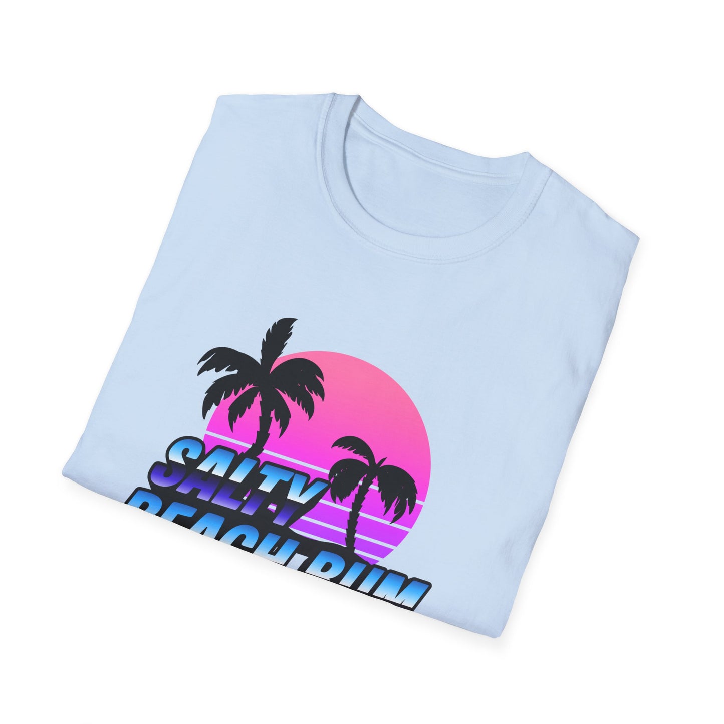 Salty Beach Bum T-Shirt | Retro Palm Sunset Graphic Tee