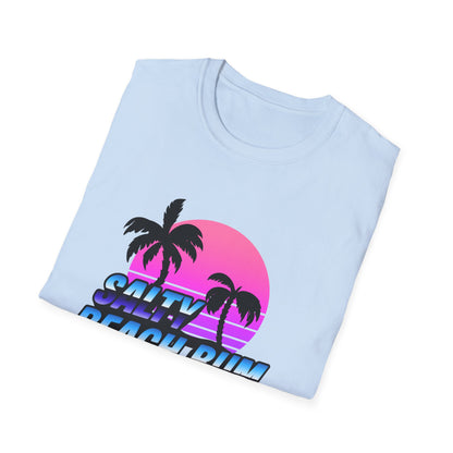 Salty Beach Bum T-Shirt | Retro Palm Sunset Graphic Tee